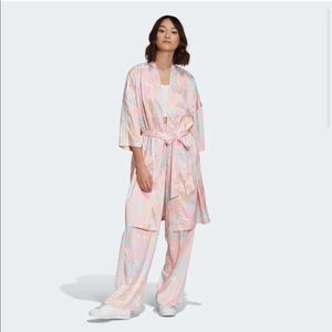 NWT Adidas tie dye satin robe